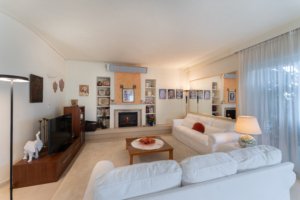 Τζάκι και και θερμοπομποί υπέρυθρης ακτινοβολίας στο Σαλόνι